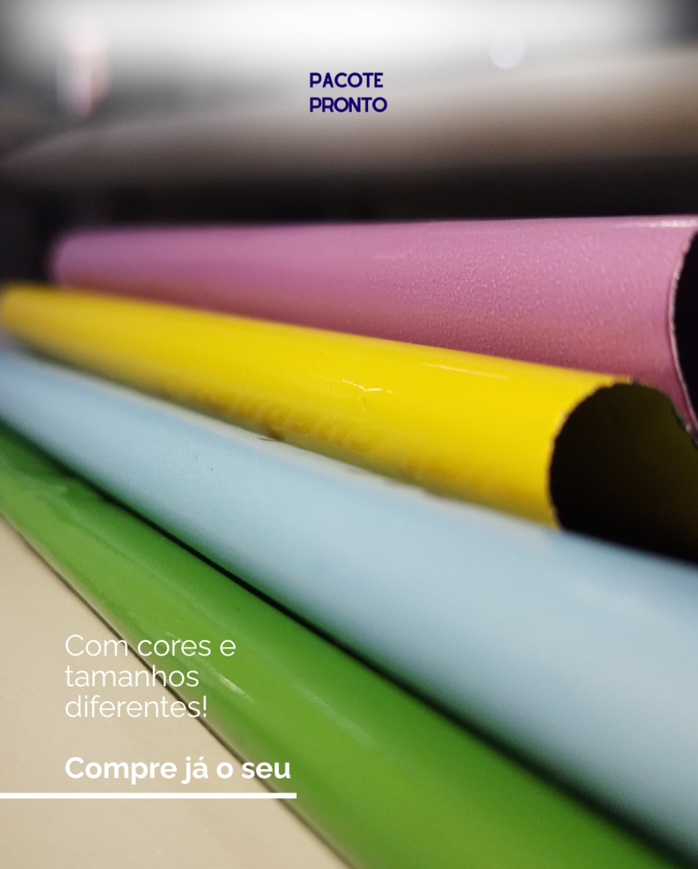 Envelopes com cores e tamanhos diferentes